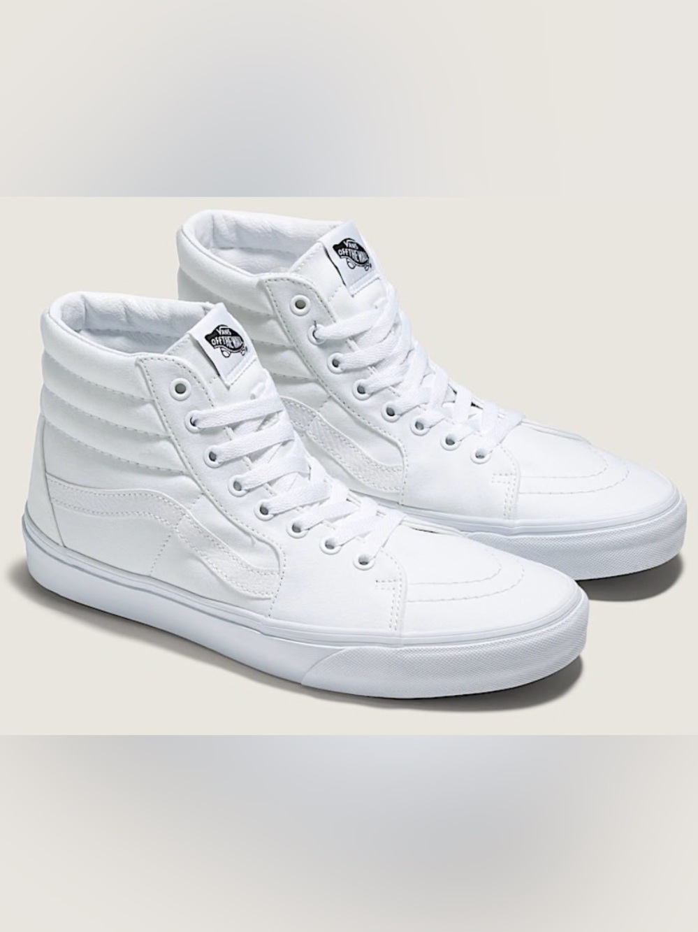 NWOB Sk8-Hi Shoe Lifestyle, Classic Icon, Canvas Men’s Sz 9/ Women’s 10.5 WHITE